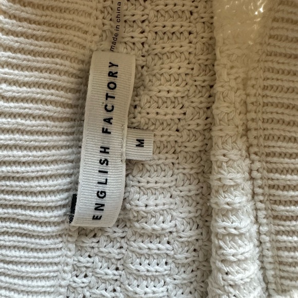 English Factory Black and White Striped Knit Sweater - Size M, Brand New - Picture 4 of 6